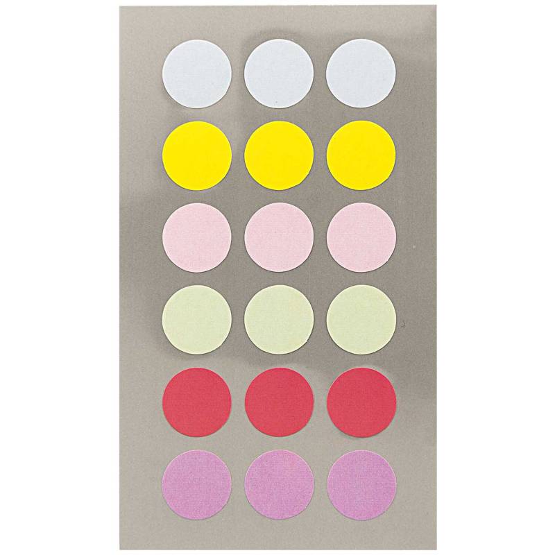 Rico Design Paper Poetry Office Sticker Punkte 15mm 4 Bogen Pastell von Rico Design