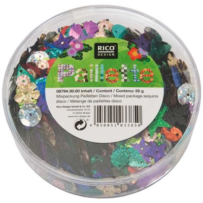 Pailletten Mix Disco mehrfarbig 55g von Rico Design