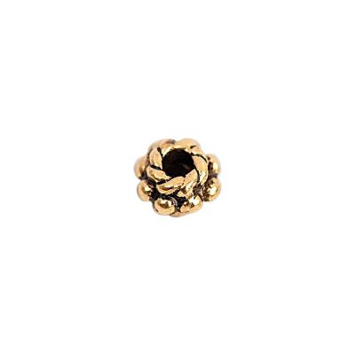 Perle flach schwarz-gold 6mm 30 Stück von Rico Design