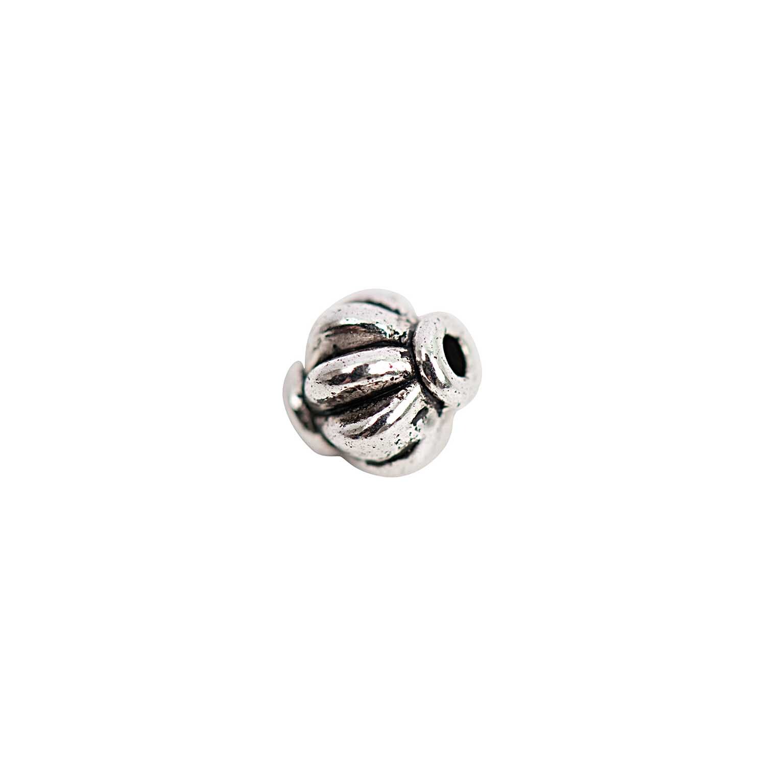 Perle geriffelt silber 5x6mm 30 Stück Perle geriffelt silber 5x6mm 30 Stück von Rico Design