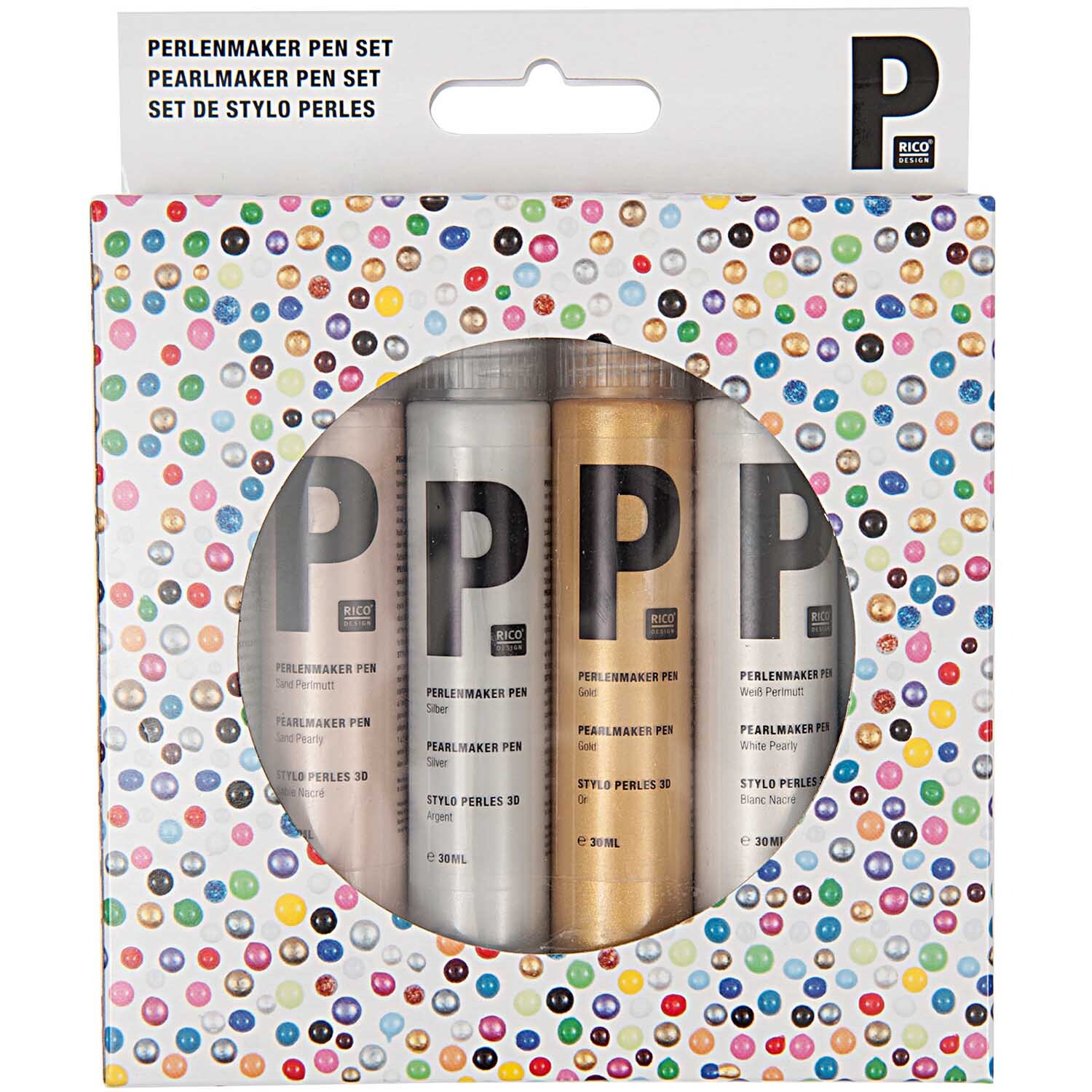 Perlenmaker Pen Set metallic 6x30ml von Rico Design