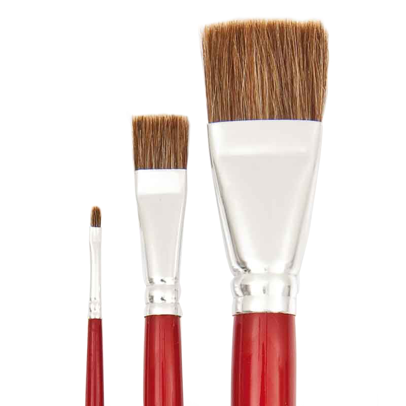 Rico Design Pinsel Art School Öl Rindshaar flach 12 von Rico Design