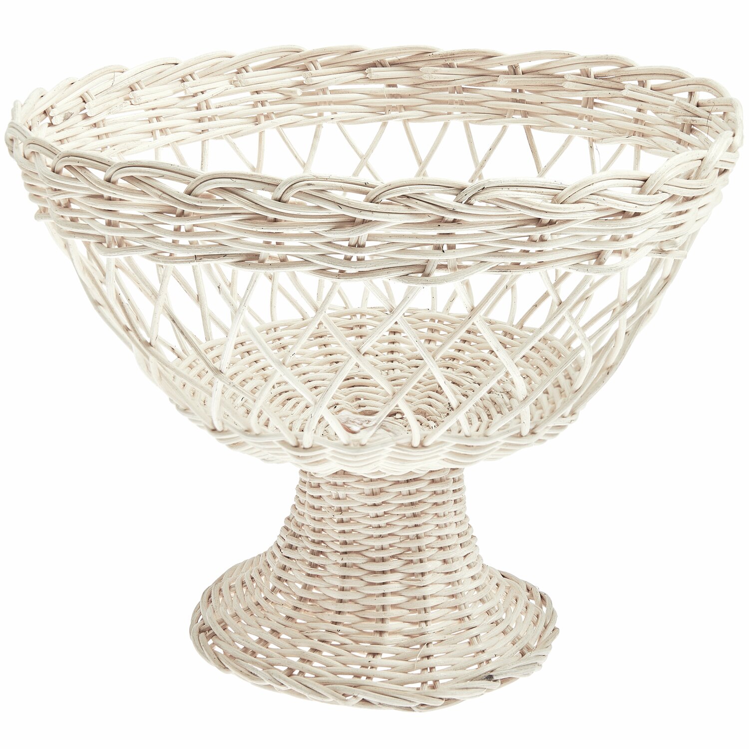 Rico Design Rattan Korb mit Fuß Weiß von Rico Design