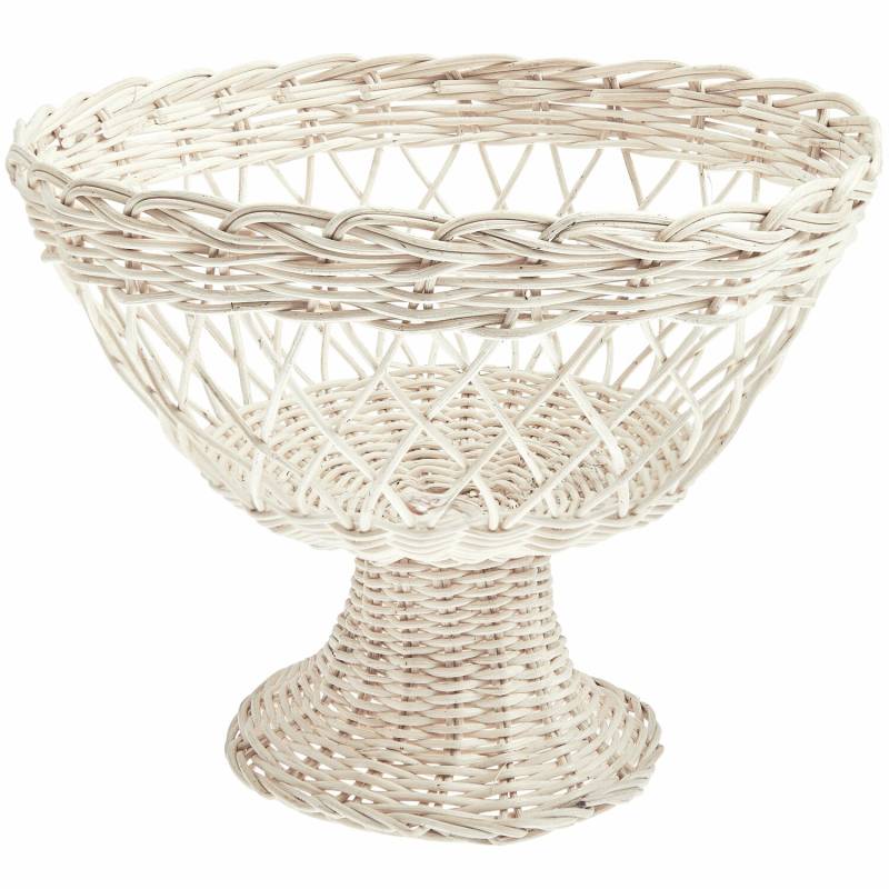 Rico Design Rattan Korb mit Fuß Weiß Rico Design Rattan Korb mit Fuß Weiß von Rico Design