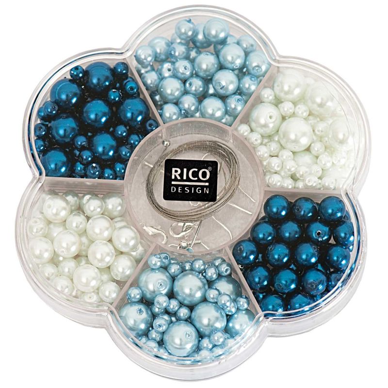 Renaissance Perlen-Set blau Mix Renaissance Perlen-Set blau Mix von Rico Design