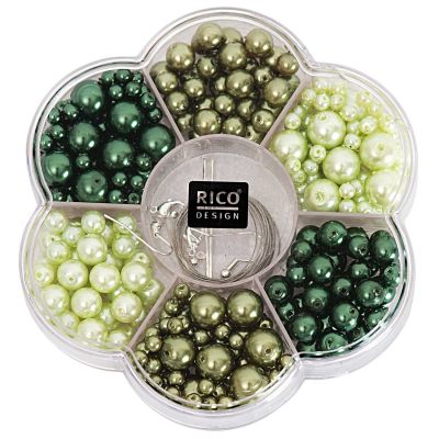 Rico Design Renaissance Perlen-Set grün Mix von Rico Design