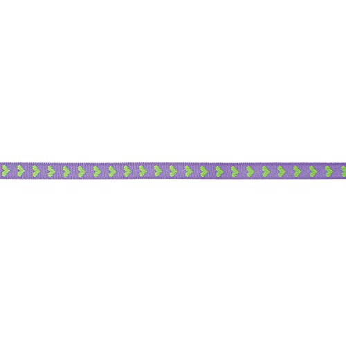 Rico Design | Ribbon gewebte Herzen violett-grün 12mm 2m von Rico Design