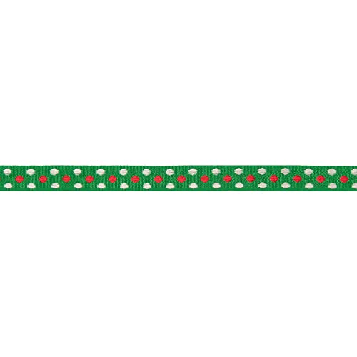 Rico Design | Ribbon grün Punkte rot-Silber 11mm 2m Rico Design | Ribbon grün Punkte rot-Silber 11mm 2m von Rico Design