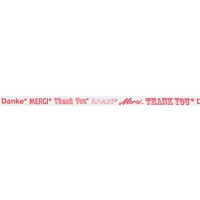 Ribbon thank you weiß-neonrot 2m von Rico Design