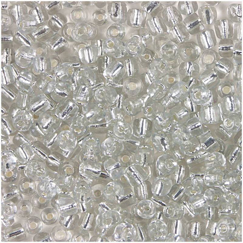Rico Design Rocailles Perlen 4mm 14g Transparent/Silber Rico Design Rocailles Perlen 4mm 14g Transparent/Silber von Rico Design