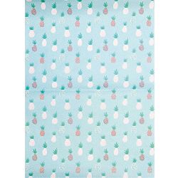 SB Paper Patch Papier Ananas mint 30x42cm 3 Bogen von Rico Design