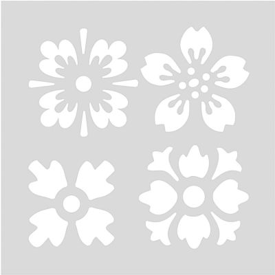 Schablone Blumen 7,5x7,5cm selbstklebend Schablone Blumen 7,5x7,5cm selbstklebend von Rico Design