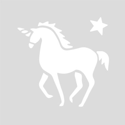 Schablone Einhorn 7,5x7,5cm selbstklebend von Rico Design