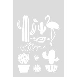 Schablone Kakteen Mix 18,5x24,5cm selbstklebend Schablone Kakteen Mix 18,5x24,5cm selbstklebend von Rico Design