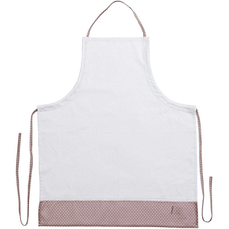 Schürze weiß-braun gepunktet 70x85cm Schürze weiß-braun gepunktet 70x85cm von Rico Design