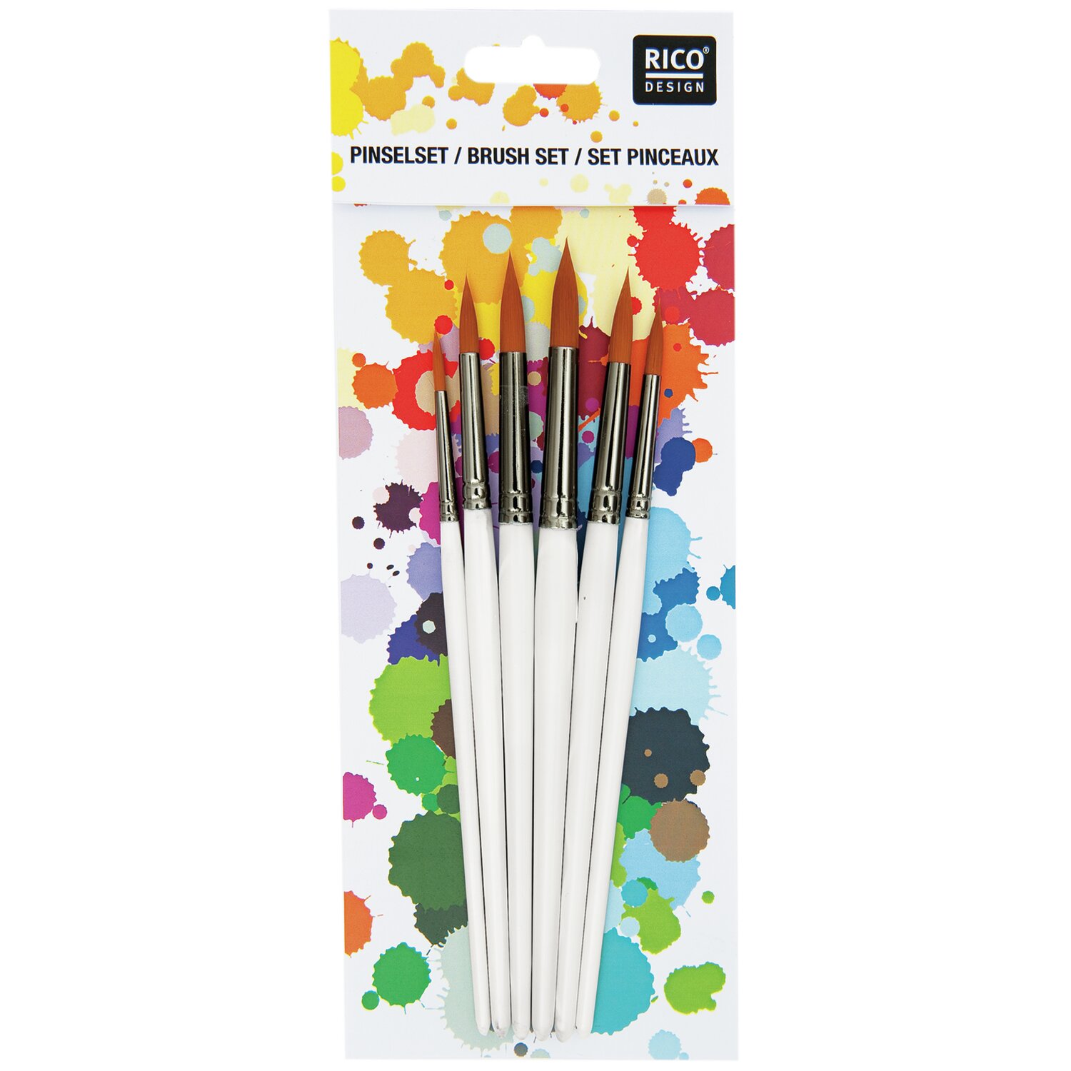 Schul- und Hobbypinsel rund 6er Set Schul- und Hobbypinsel rund 6er Set von Rico Design