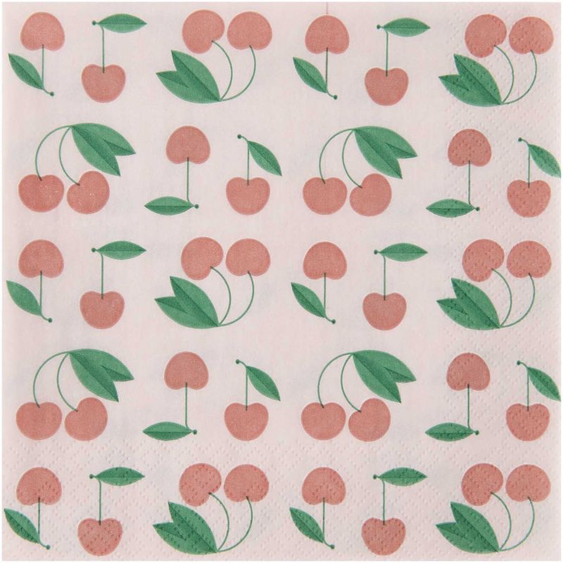 Servietten Kirschen 33x33cm 20 Stück Servietten Kirschen 33x33cm 20 Stück von Rico Design