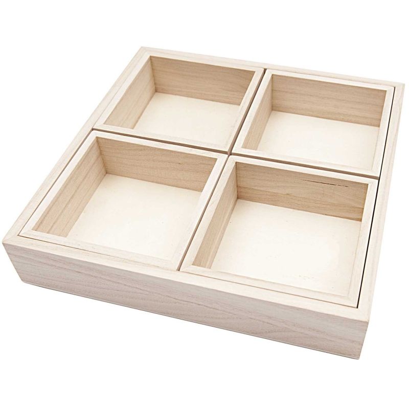 Rico Design Setzkasten mit vier Fächern 24x24x4,5cm Rico Design Setzkasten mit vier Fächern 24x24x4,5cm von Rico Design
