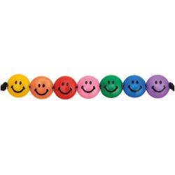 Smiley® Originals Perlen linsenförmig rainbow classic 9x4mm 35 Stück von Rico Design