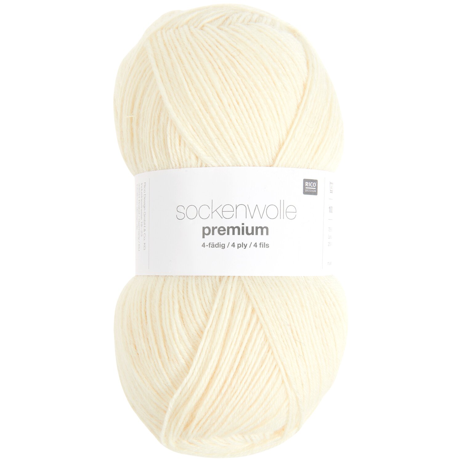 Rico Design Sockenwolle Premium 4-fädig Creme Rico Design Sockenwolle Premium 4-fädig Creme von Rico Design