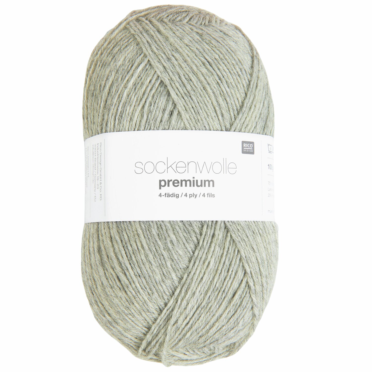 Rico Design Sockenwolle Premium 4-fädig Hellgrau Rico Design Sockenwolle Premium 4-fädig Hellgrau von Rico Design