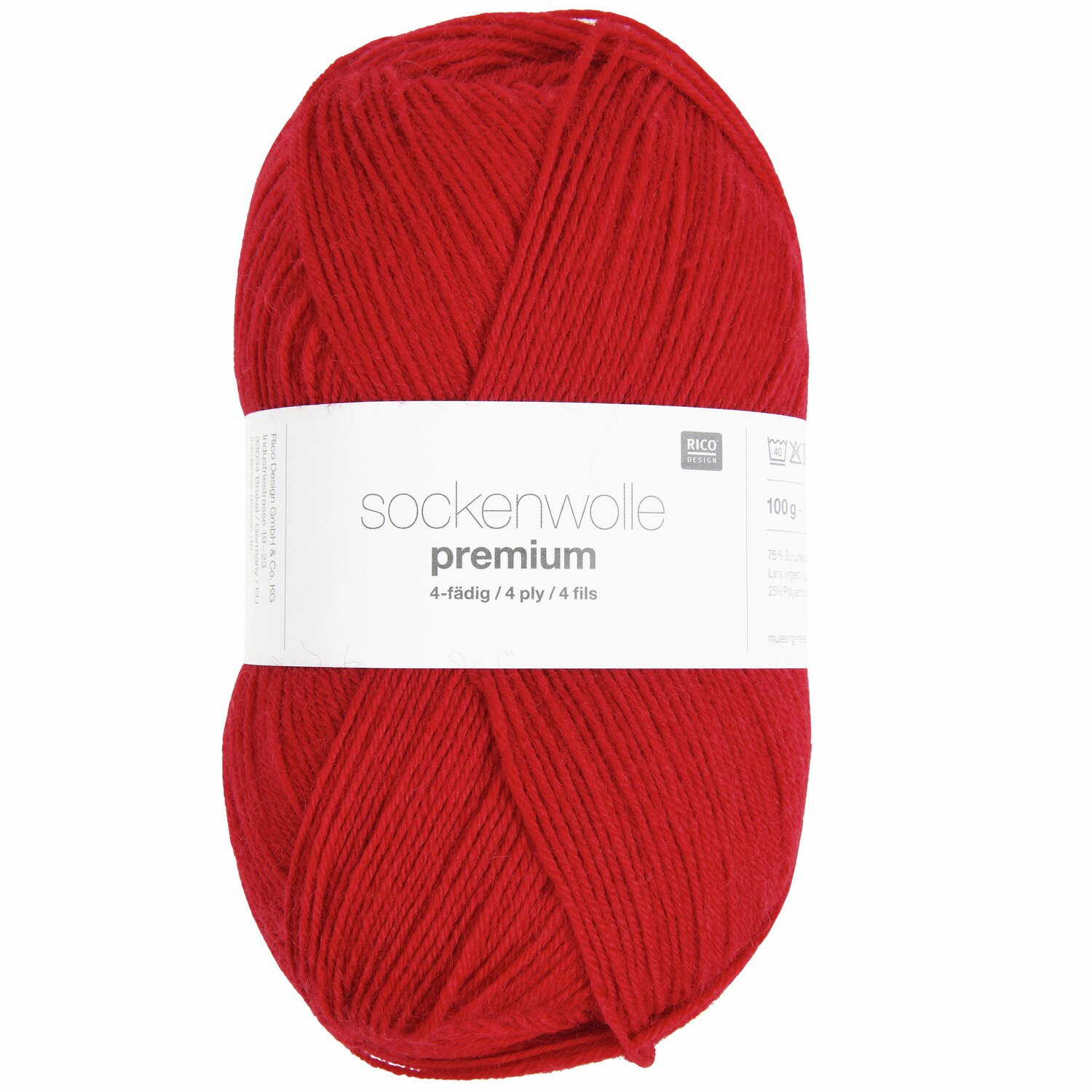 Rico Design Sockenwolle Premium 4-fädig Rot Rico Design Sockenwolle Premium 4-fädig Rot von Rico Design