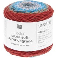 Socks Super Soft Super Dégradé 4-fädig von Rico Design