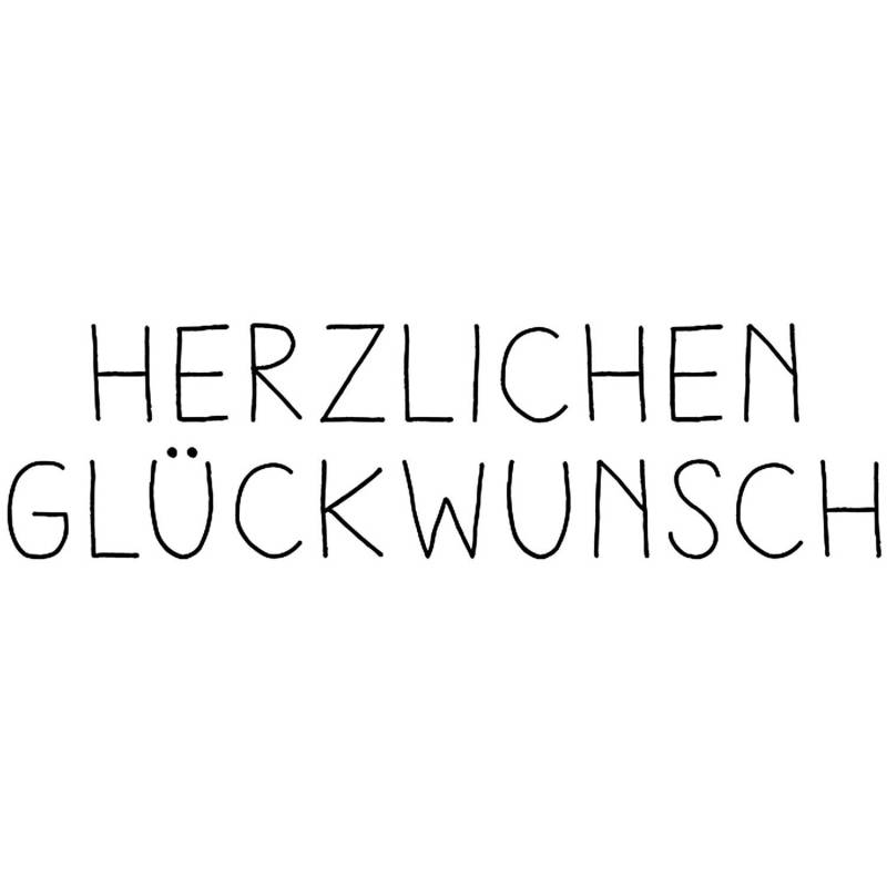 Stempel Herzlichen Glückwunsch 7,5x2cm von Rico Design