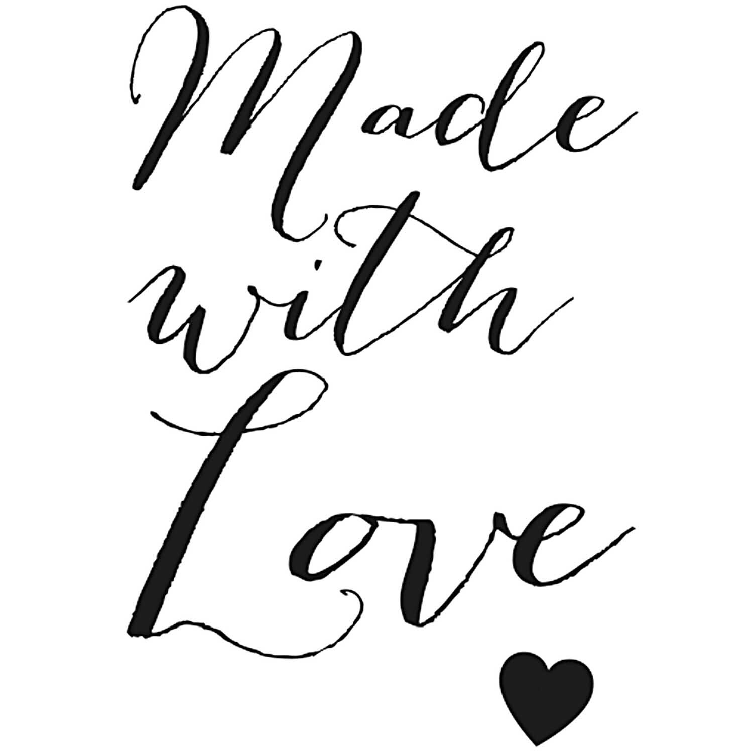 Stempel Made with Love 3,6x4,9cm von Rico Design