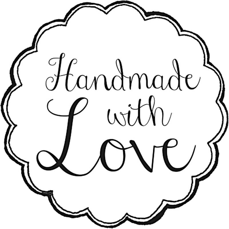 Stempel rund handmade with love 3,5cm von Rico Design
