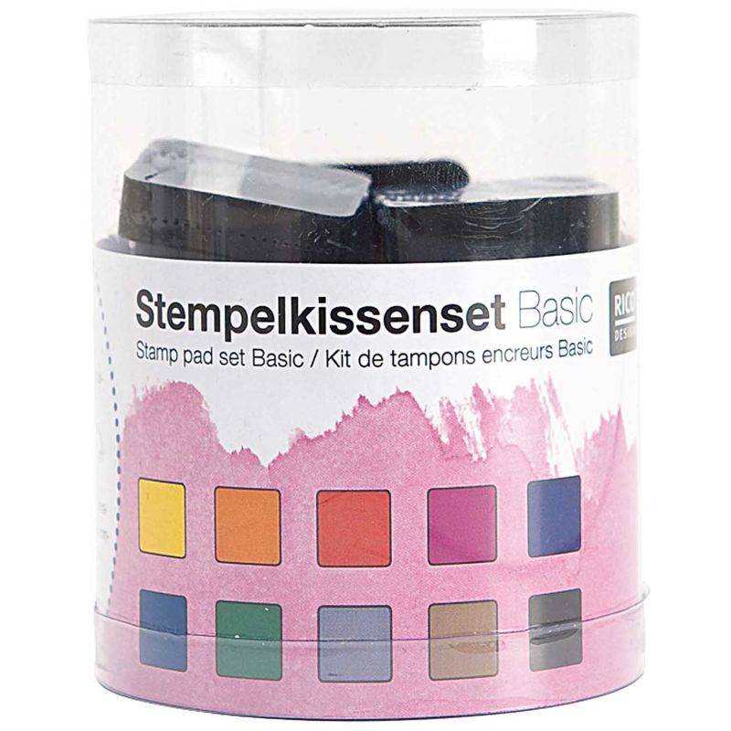 Stempelkissenset Regenbogen 10 Stück von Rico Design