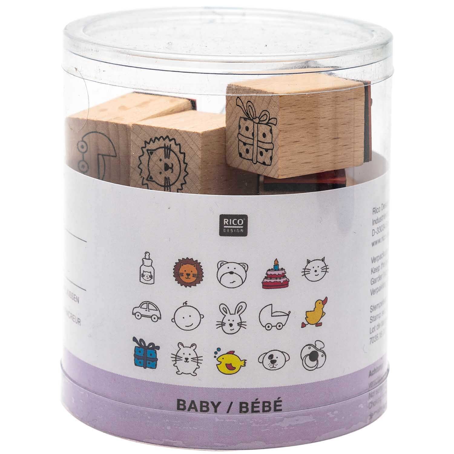 Stempelset Baby 2x2cm Stempelset Baby 2x2cm von Rico Design