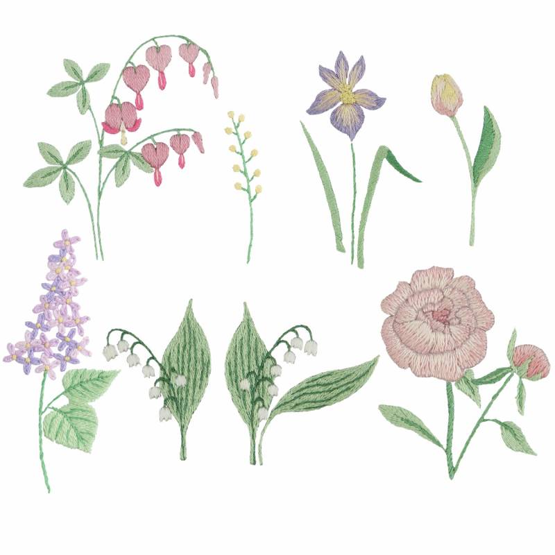 Rico Design Stick & Stitch Packung Blumen XL 8 Stück von Rico Design