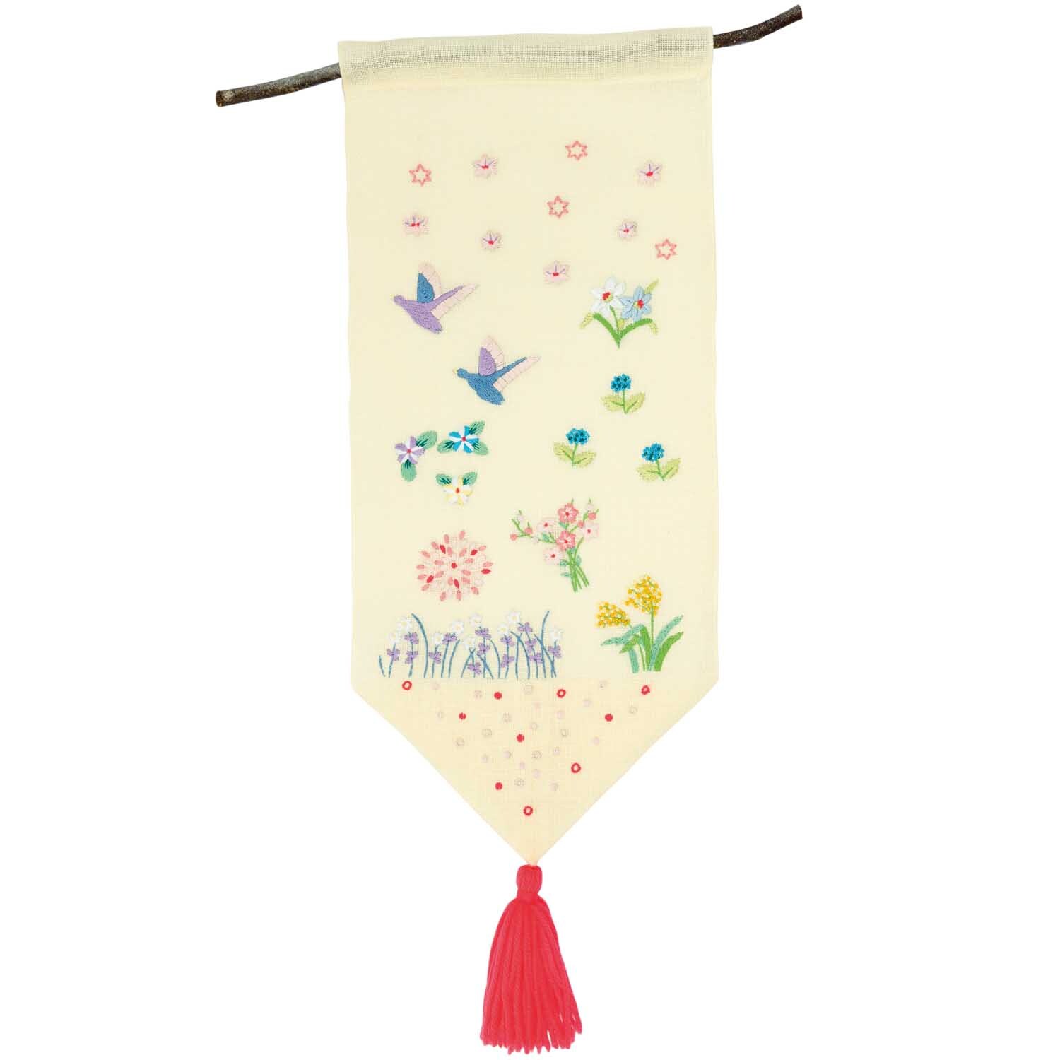 Stickpackung Behang Vögel 20x43cm Stickpackung Behang Vögel 20x43cm von Rico Design