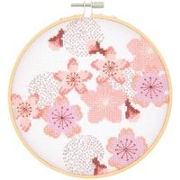 Rico Design Stickpackung Kirschblüten Bild Ø 15cm Rico Design Stickpackung Kirschblüten Bild Ø 15cm von Rico Design