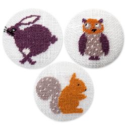 Stickpackung Knöpfe Eule-Eichhörnchen-Hase Stickpackung Knöpfe Eule-Eichhörnchen-Hase von Rico Design