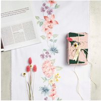 Stickpackung Läufer Hortensienkranz 45x150cm von Rico Design