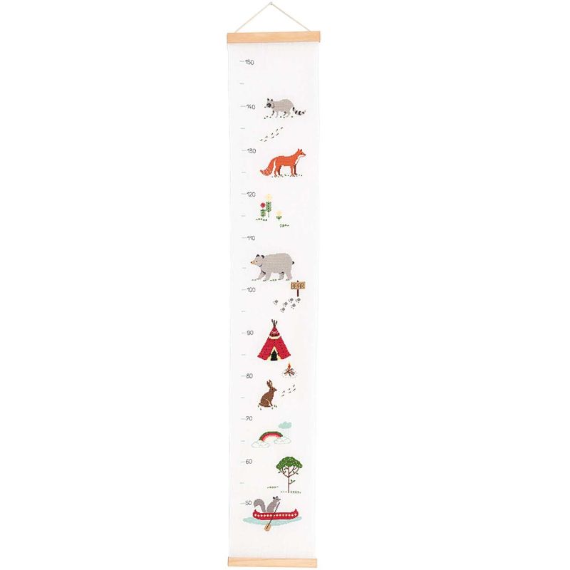 Stickpackung Messlatte Tiere 20x111cm von Rico Design