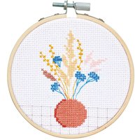 Stickpackung Mini Kit Trockenblumen Bild Ø 10cm von Rico Design