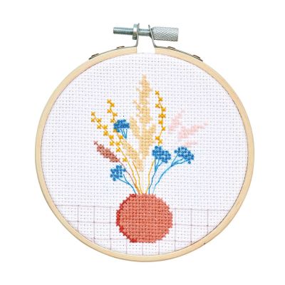 Stickpackung Mini Kit Trockenblumen Bild Ø 10cm Stickpackung Mini Kit Trockenblumen Bild Ø 10cm von Rico Design