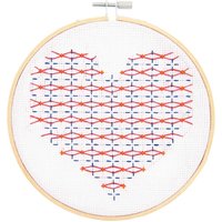 Stickpackung Sashiko Herz von Rico Design
