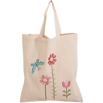 Stickpackung Tasche Blüten 38x45cm Stickpackung Tasche Blüten 38x45cm von Rico Design