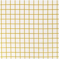 Stoff Karo klein weiß-gold 140cm beschichtet von Rico Design