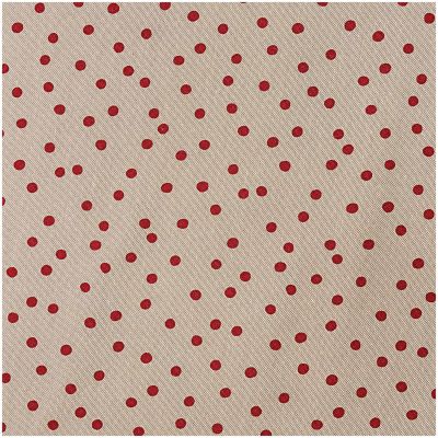 Stoff Punkte natur-rot 140cm breit Stoff Punkte natur-rot 140cm breit von Rico Design