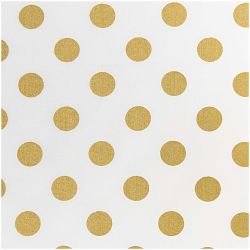Stoff Punkte weiß-gold 50x140cm Stoff Punkte weiß-gold 50x140cm von Rico Design