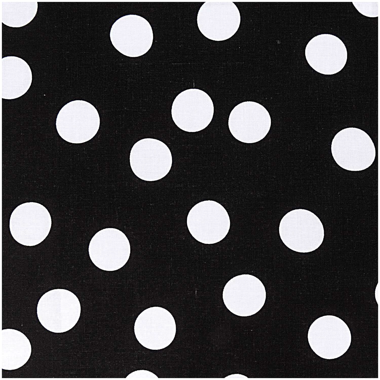 Stoff schwarz Punkte groß weiß 140cm Stoff schwarz Punkte groß weiß 140cm von Rico Design