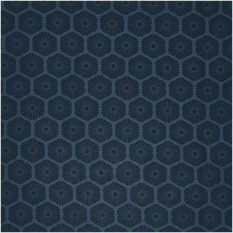 Stoffabschnitt Baumwoll-Popelin blau Rosette 50x140cm Stoffabschnitt Baumwoll-Popelin blau Rosette 50x140cm von Rico Design
