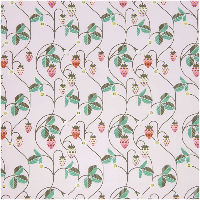 Stoffabschnitt Baumwoll-Popelin rosa Erdbeeren 50x140cm Stoffabschnitt Baumwoll-Popelin rosa Erdbeeren 50x140cm von Rico Design