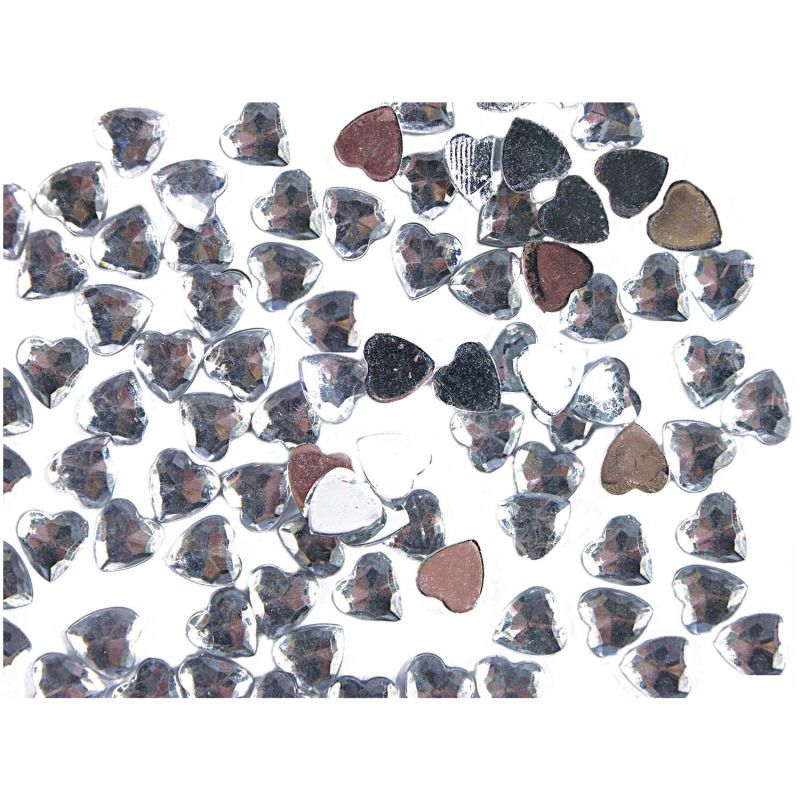 Strass Herz transparent 100 Stück Strass Herz transparent 100 Stück von Rico Design