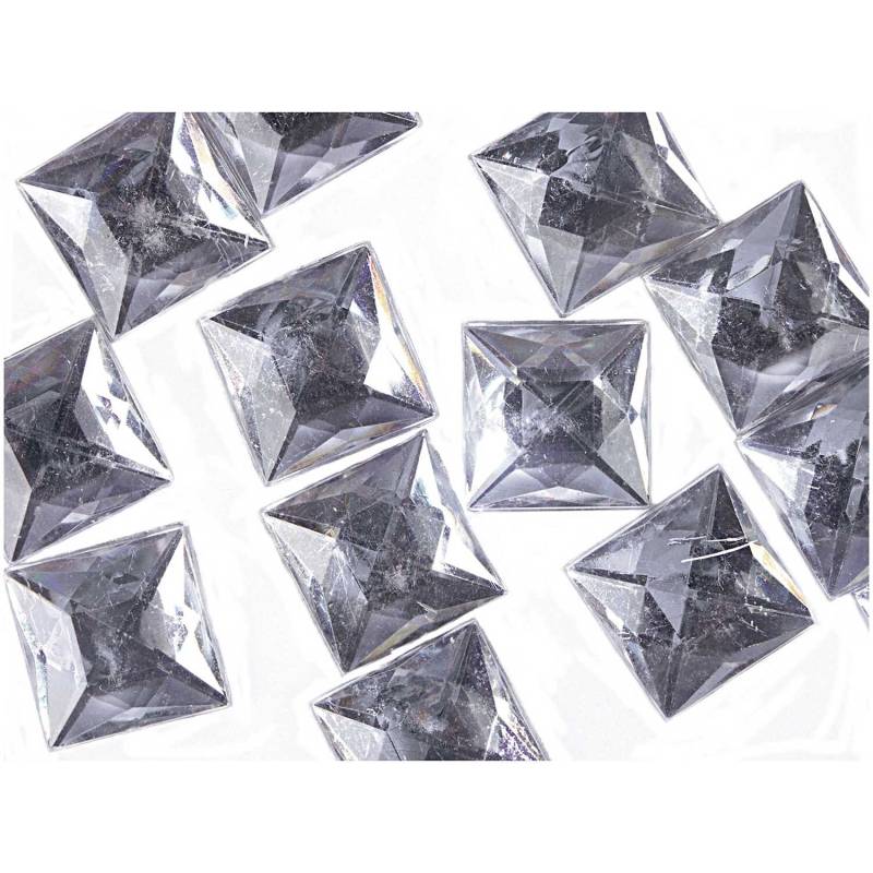 Strass Quadrat transparent ca. 25 Stück von Rico Design